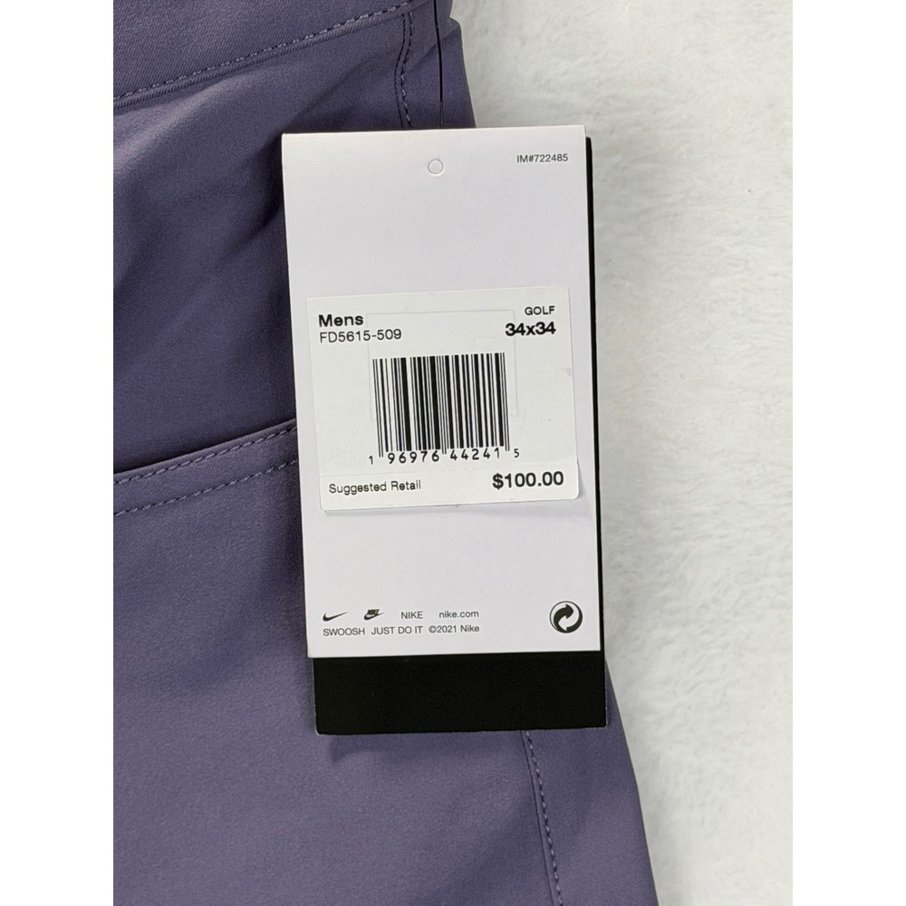 Nike Golf Dri-FIT Victory Slim Fit Pants Purple FD5615-509 Mens 34x34 - Picture 2 of 7